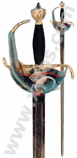 Rapiera King Carlos III, golden