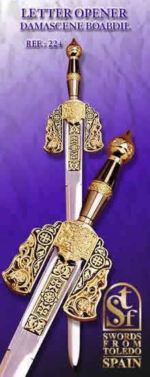 Letter Opener Damascene Boabdil